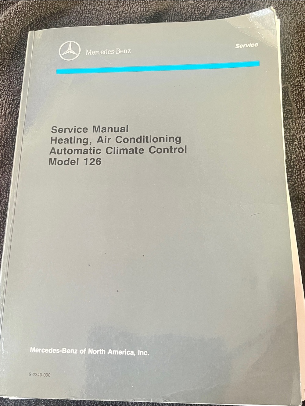 Mercedes-Benz Service Manual Heating, Air Conditioning, Automatic Climate